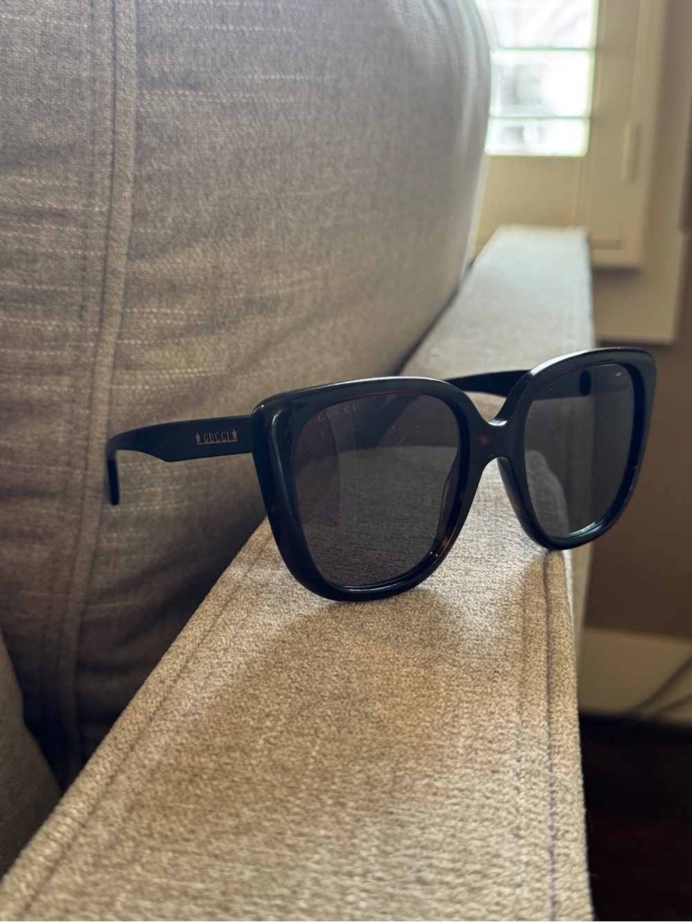 Gucci Black Oversized Square Sunglasses